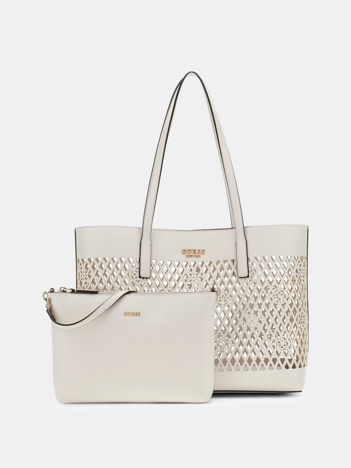 GUESS Borsa Donna LETTY 2 IN 1 TOTE HWPG99 11240 OFF off white
