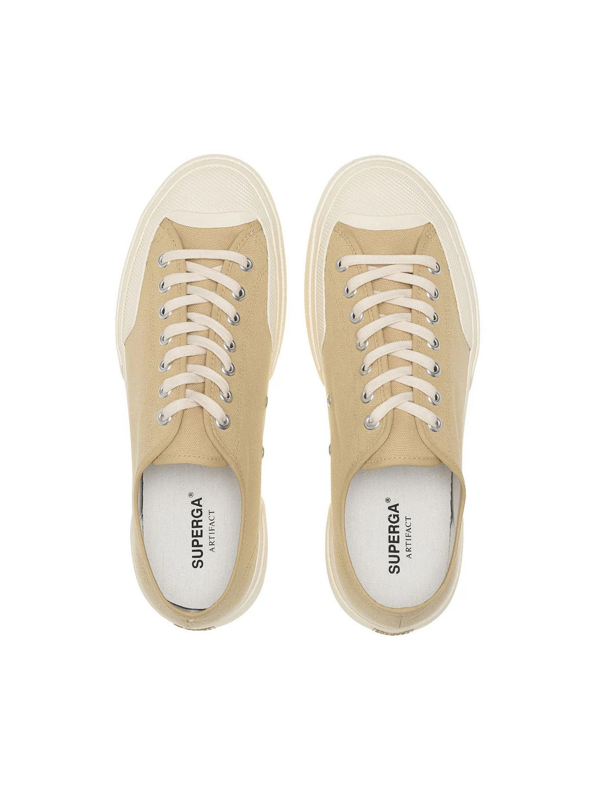 SUPERGA Sneaker Uomo 2432 WORKS LOW CUT COTTON CANV S51347W A6P Beige gioboutiqueweb