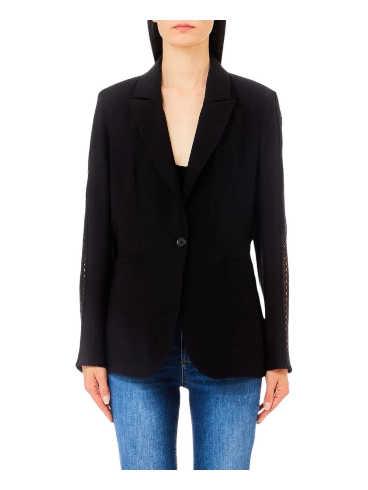 LIU JO WHITE Giacca Donna MA4205T2508 22222 Nero gioboutiqueweb