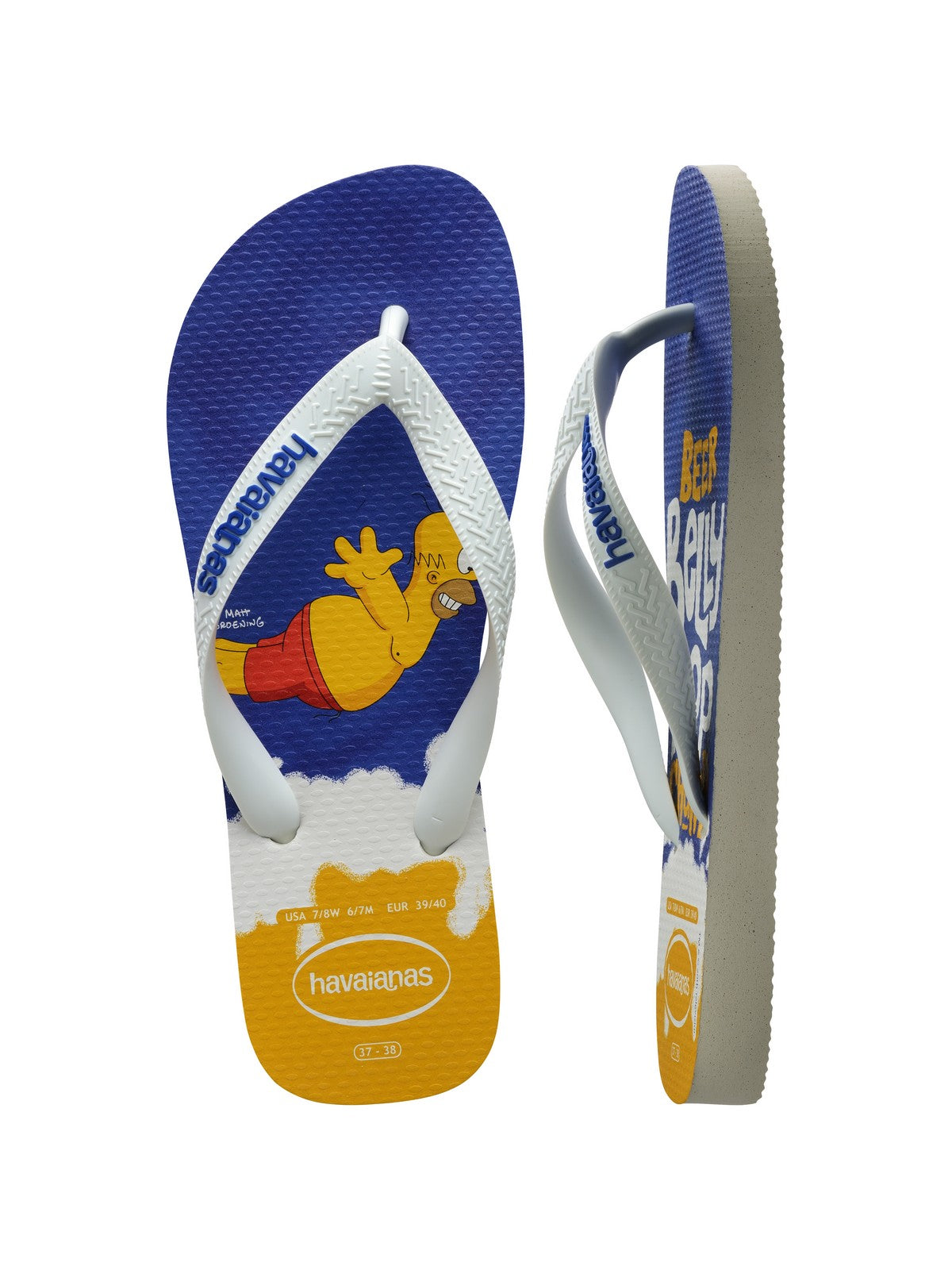HAVAIANAS Infradito Unisex adulto Hav. Simpsons 4137889.7462 Bianco gioboutiqueweb