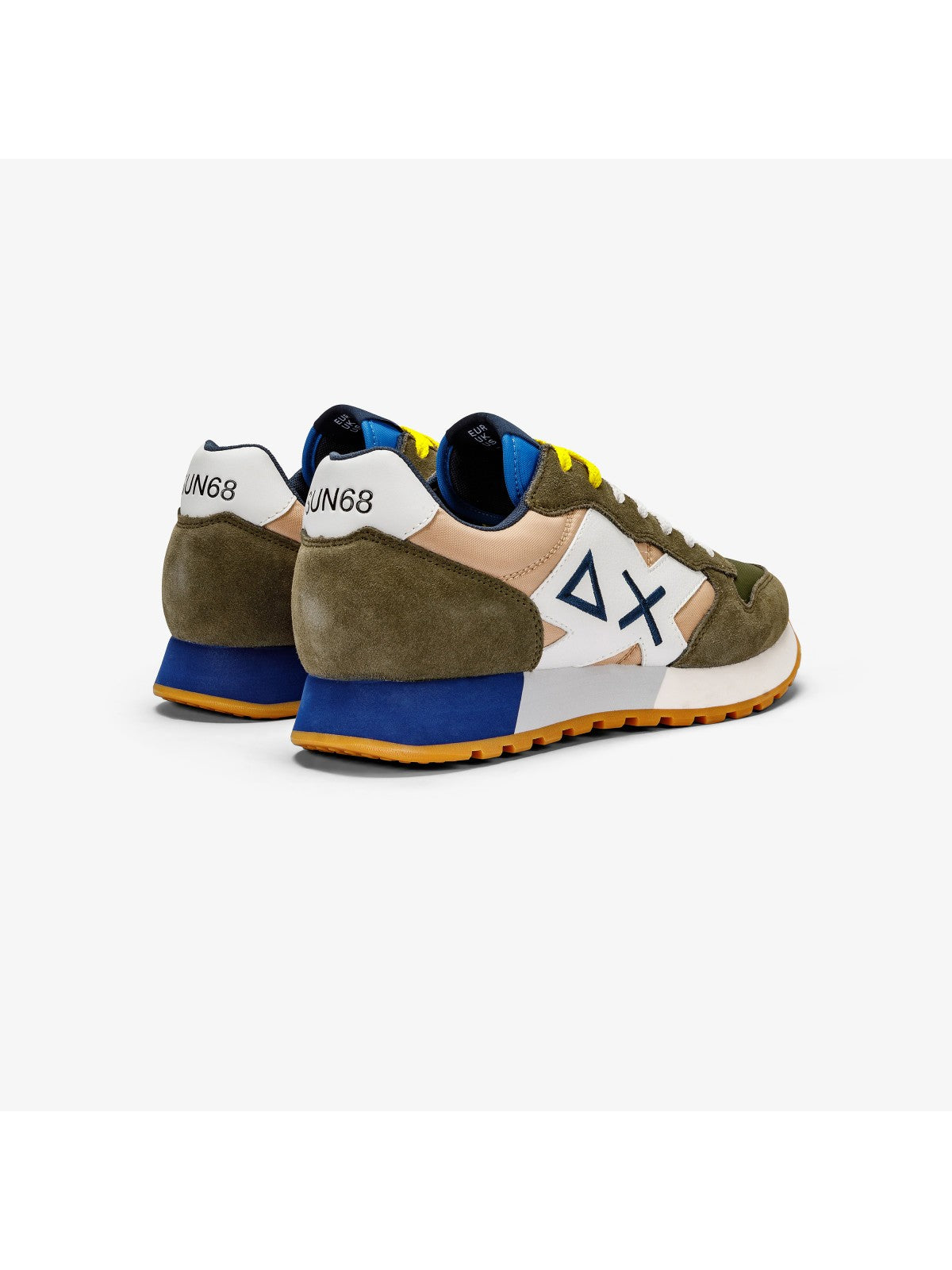 SUN68 Sneaker Uomo Jaki bicolor Z34112 1916 Verde gioboutiqueweb