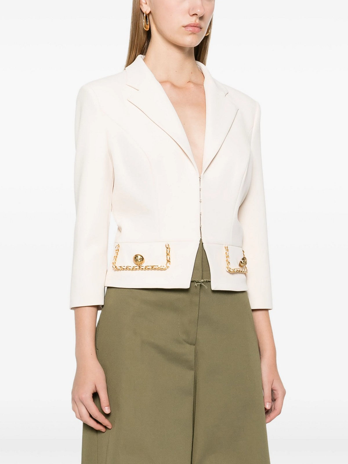 ELISABETTA FRANCHI Giacca Donna GIT8546E2 193 Bianco gioboutiqueweb