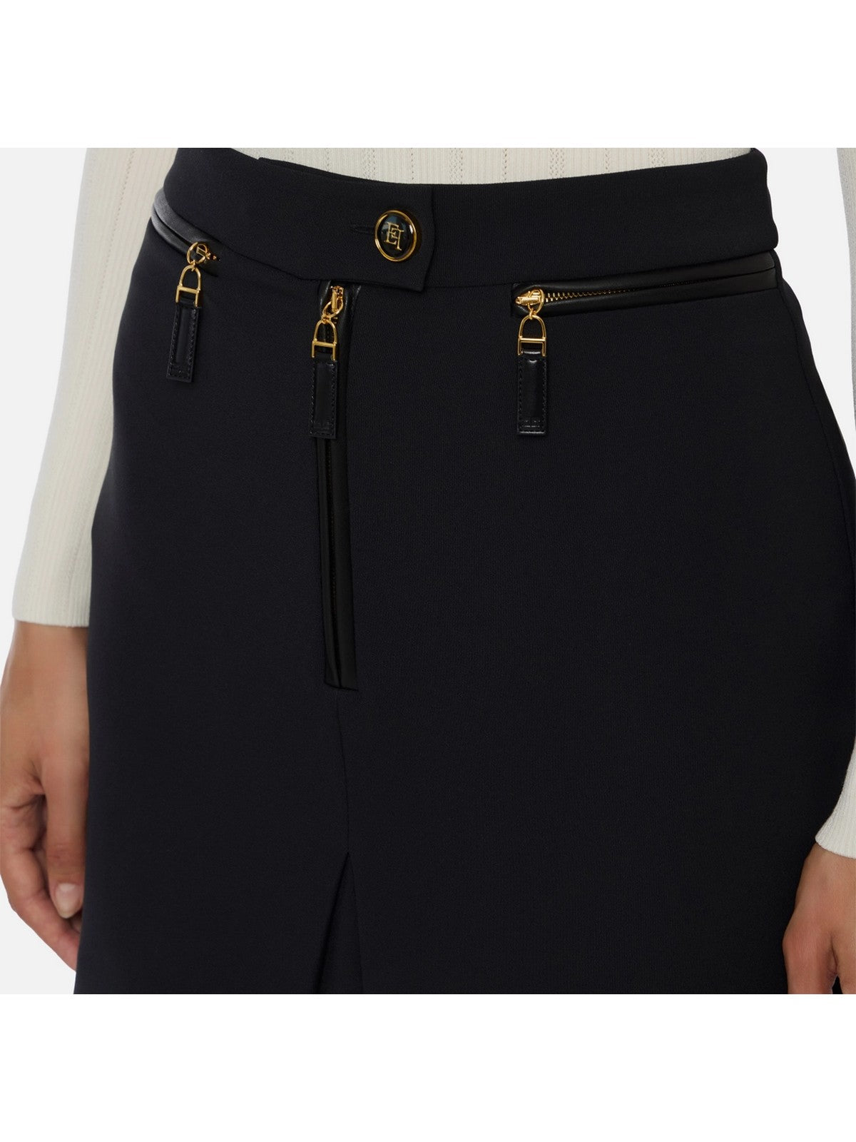 ELISABETTA FRANCHI Gonna Donna GO13156E2 110 Nero gioboutiqueweb