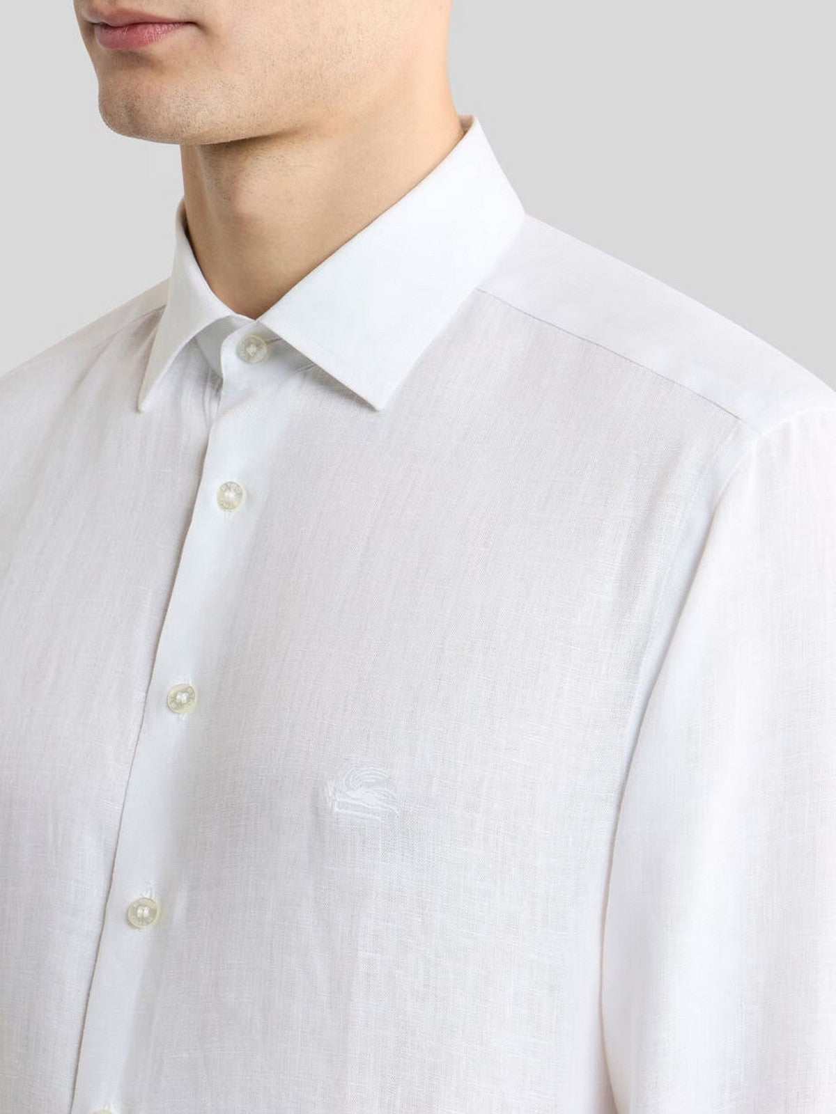 ETRO Camicia Uomo SHIRT ROMA LOGO MRIB0002 99TU3F3 W0800 Bianco