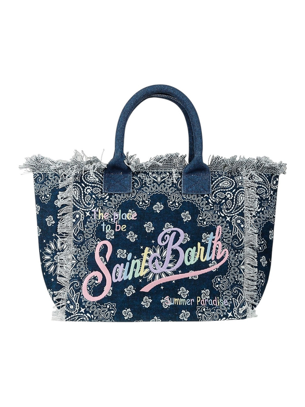 MC2 SAINT BARTH Borsa Donna VANITY 04119H BANDANNA ROUND PASTEL DEN EMB