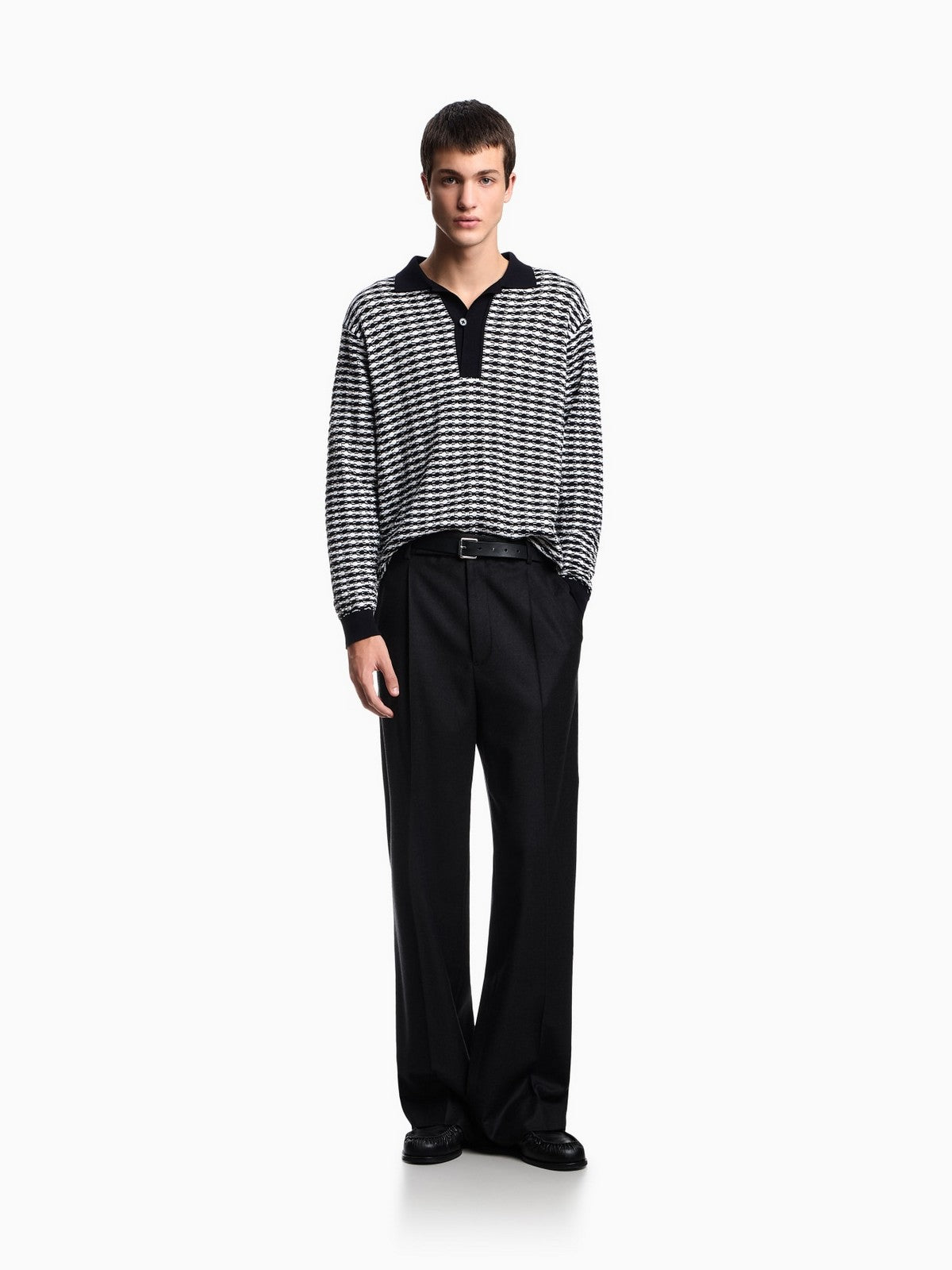 Jersey de hombre EMPORIO ARMANI EM003518 AF19833 F0015 BLANCO/AZUL OSCURO