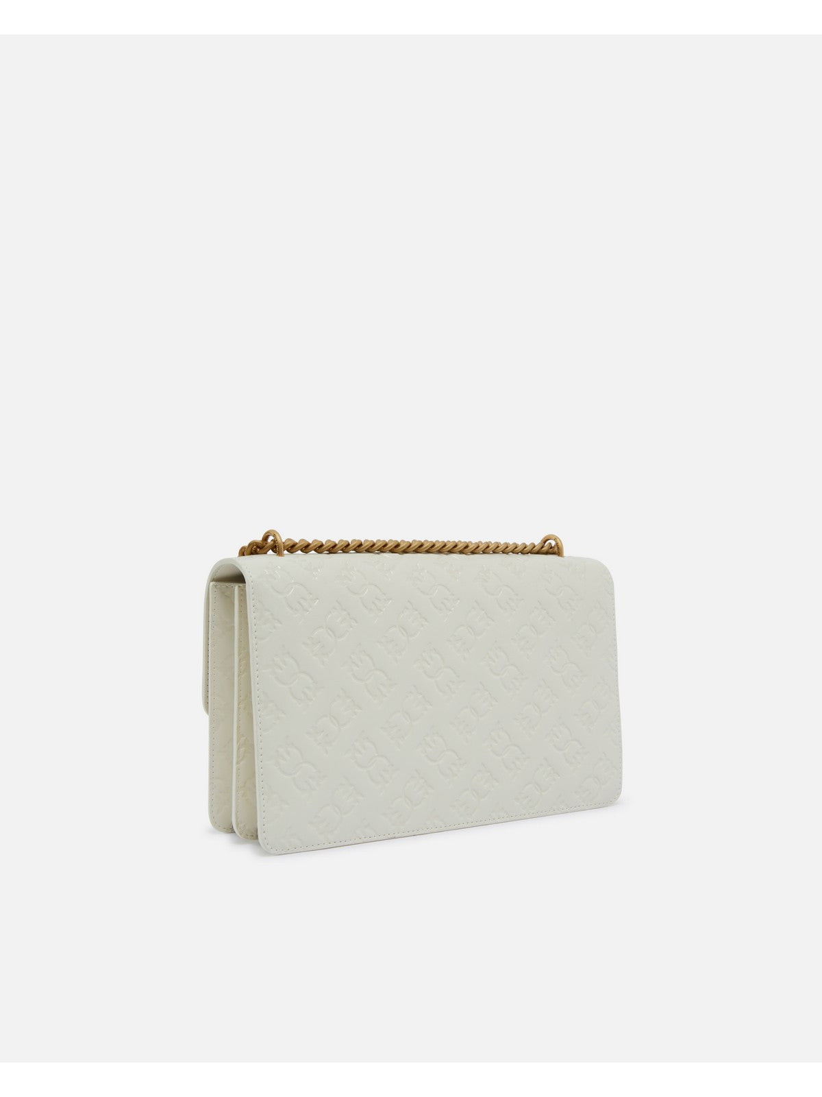 PINKO Borsa Donna Love One Classic Dc Vitello Se 100941-A1YB Z14Q Bianco gioboutiqueweb