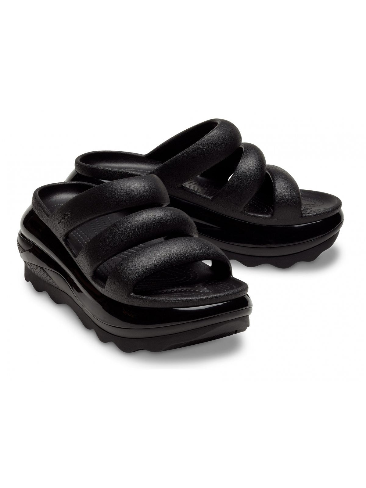 CROCS Ciabatta Donna Mega Crush Triple Strap 209842 001 Nero gioboutiqueweb