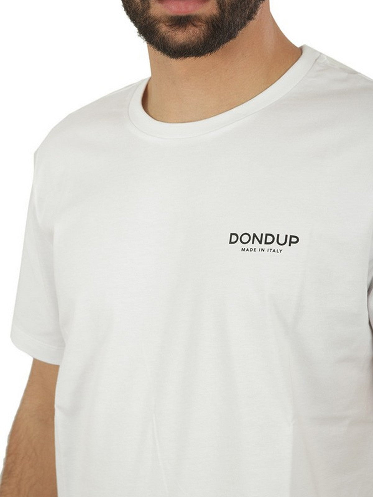 DONDUP T-Shirt e Polo Uomo US198 JF0309U HN5 000 Bianco gioboutiqueweb