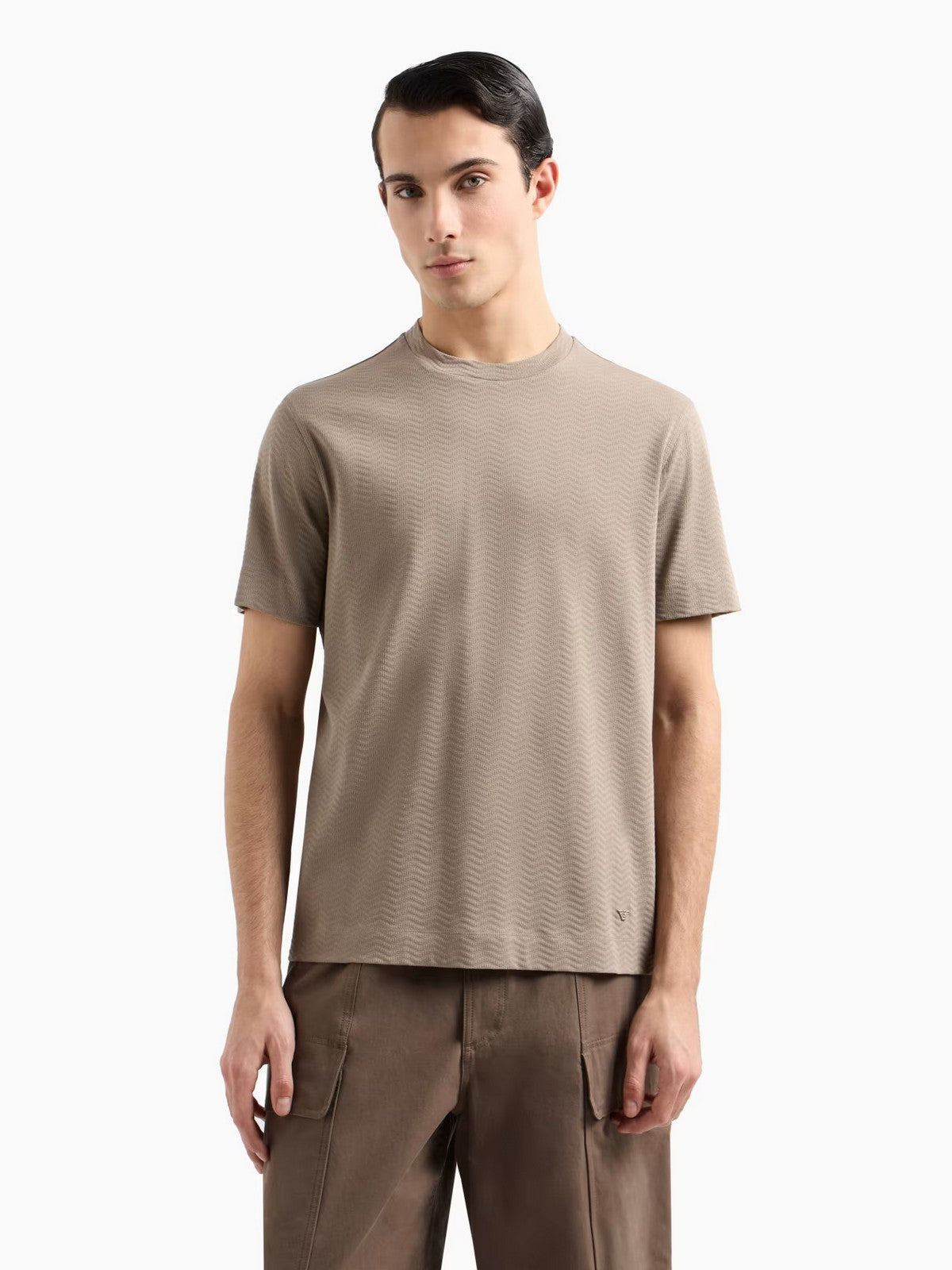 EMPORIO ARMANI T-shirt Uomo EM001289 AF10762 F6066 Beige gioboutiqueweb