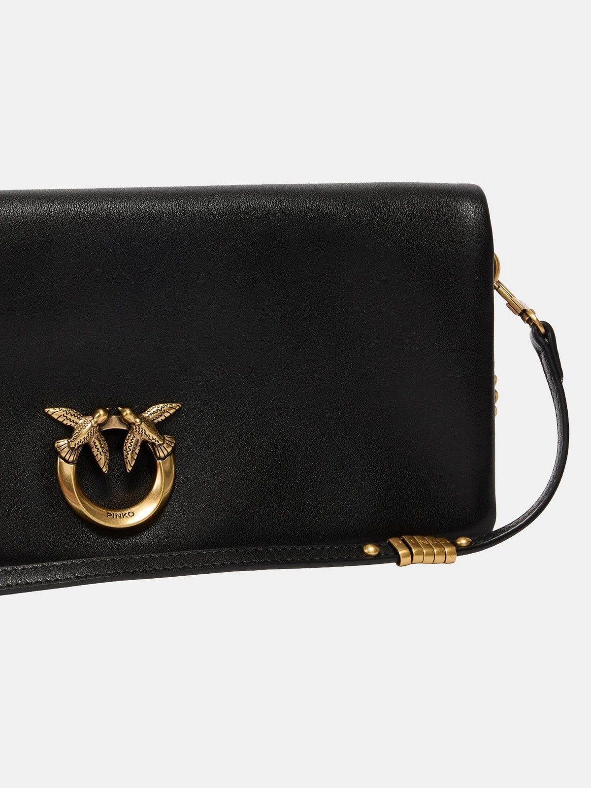 PINKO Borsa Donna CLICK SOFT HORIZONTAL CLASSIC 106022-A0QO Z99Q NERO-ANTIQUE GOLD