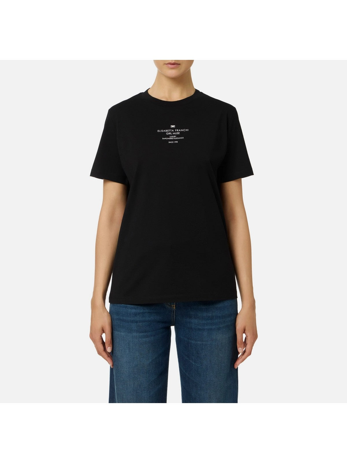 ELISABETTA FRANCHI T-shirt Donna MA63D56E2 110 Nero gioboutiqueweb