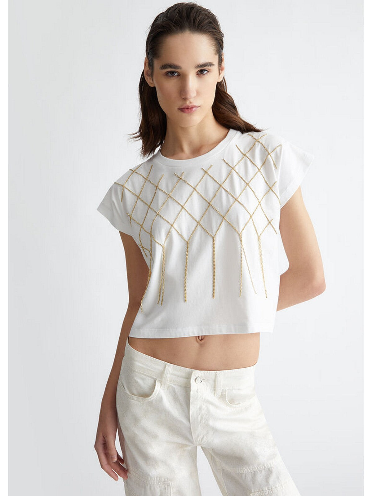 T-shirt Black Liu Jo et femme Pole CA444J5003 N9185 White