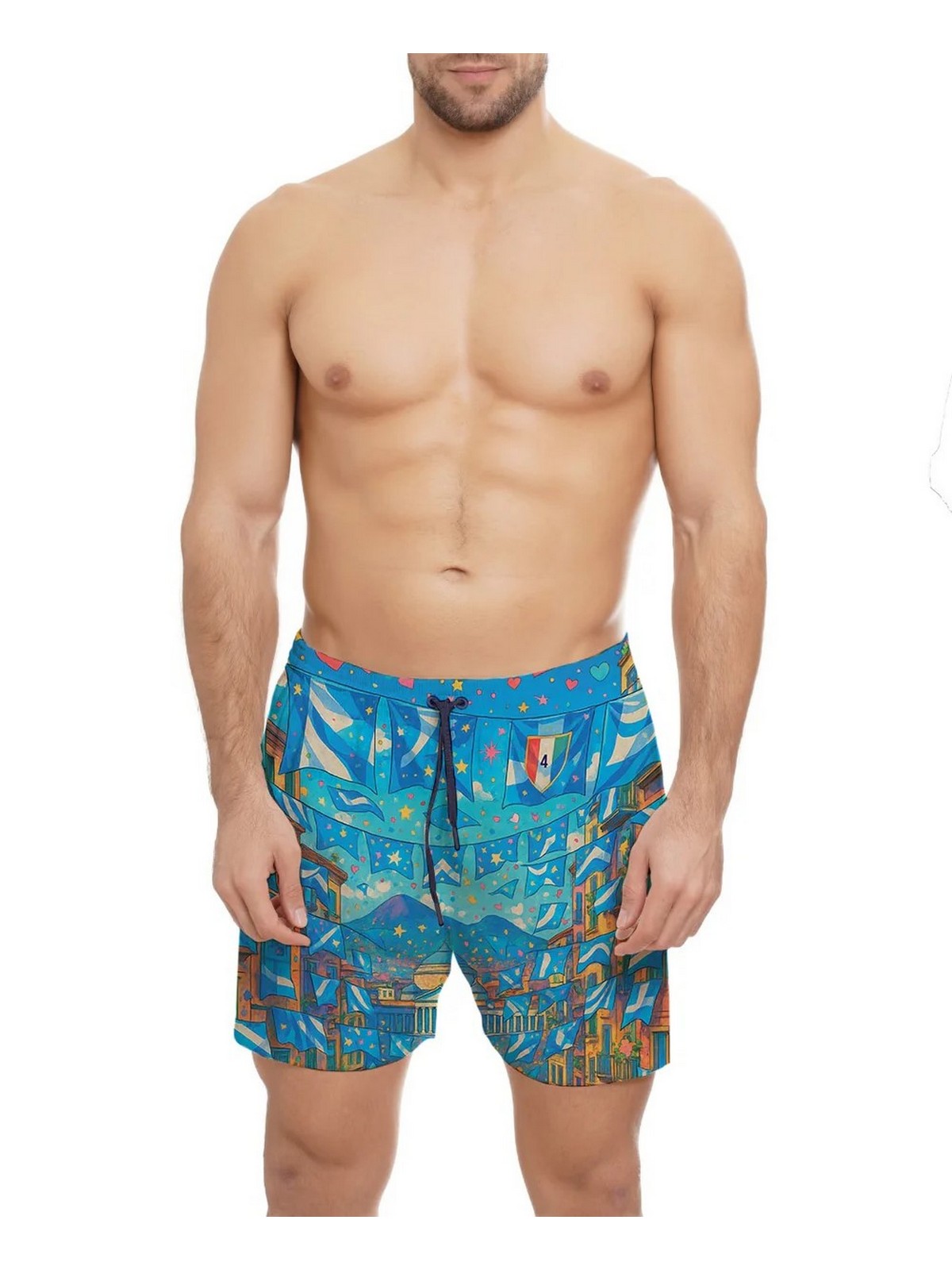 MOVE be different Costume da bagno Uomo SVN NAPOLI 02 FLAGS BLU