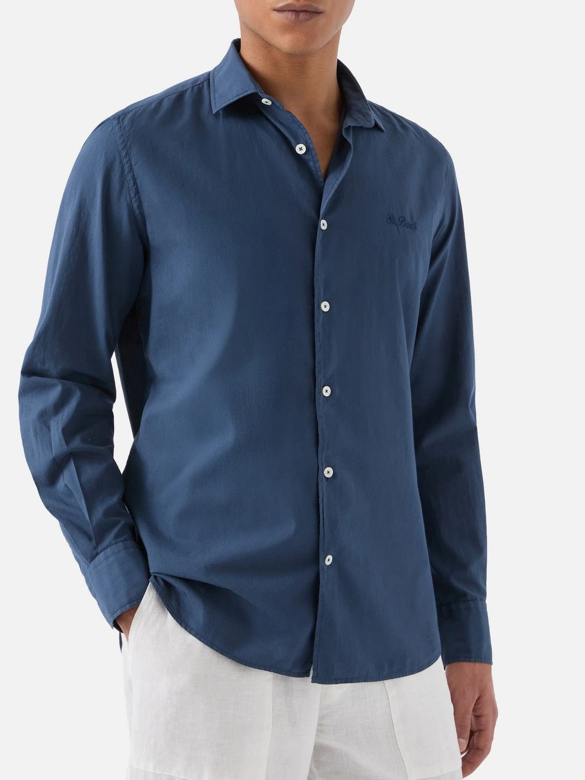 MC2 SAINT BARTH Camicia Uomo CHEMISE ICE 00097L 61 BLUE NAVY