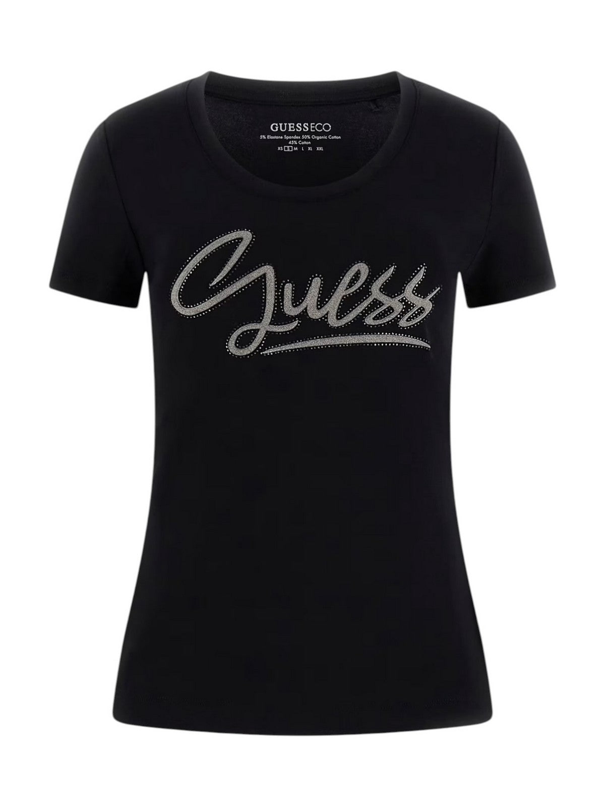 GUESS T-shirt Donna SS CN GUESS SCRIPT TEE W6RI24 J1314 JBLK Jet Black A996
