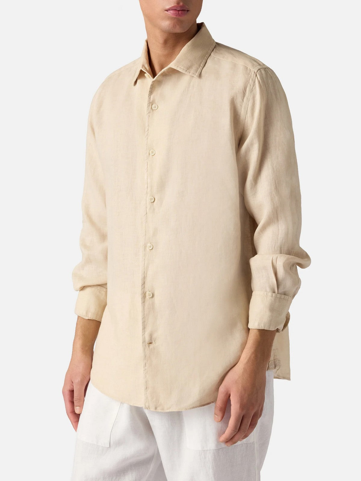 MC2 SAINT BARTH Camicia Uomo RAPHAEL 01139L LINEN 11 BEIGE
