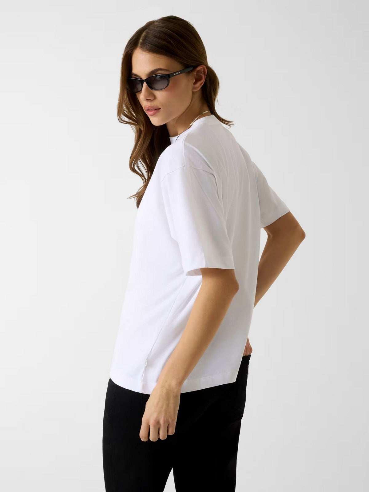 GUESS T-shirt Donna GJ SS CN OS AMERICAN TR TEE W4YI08 K8HM0 G011 PURE WHITE