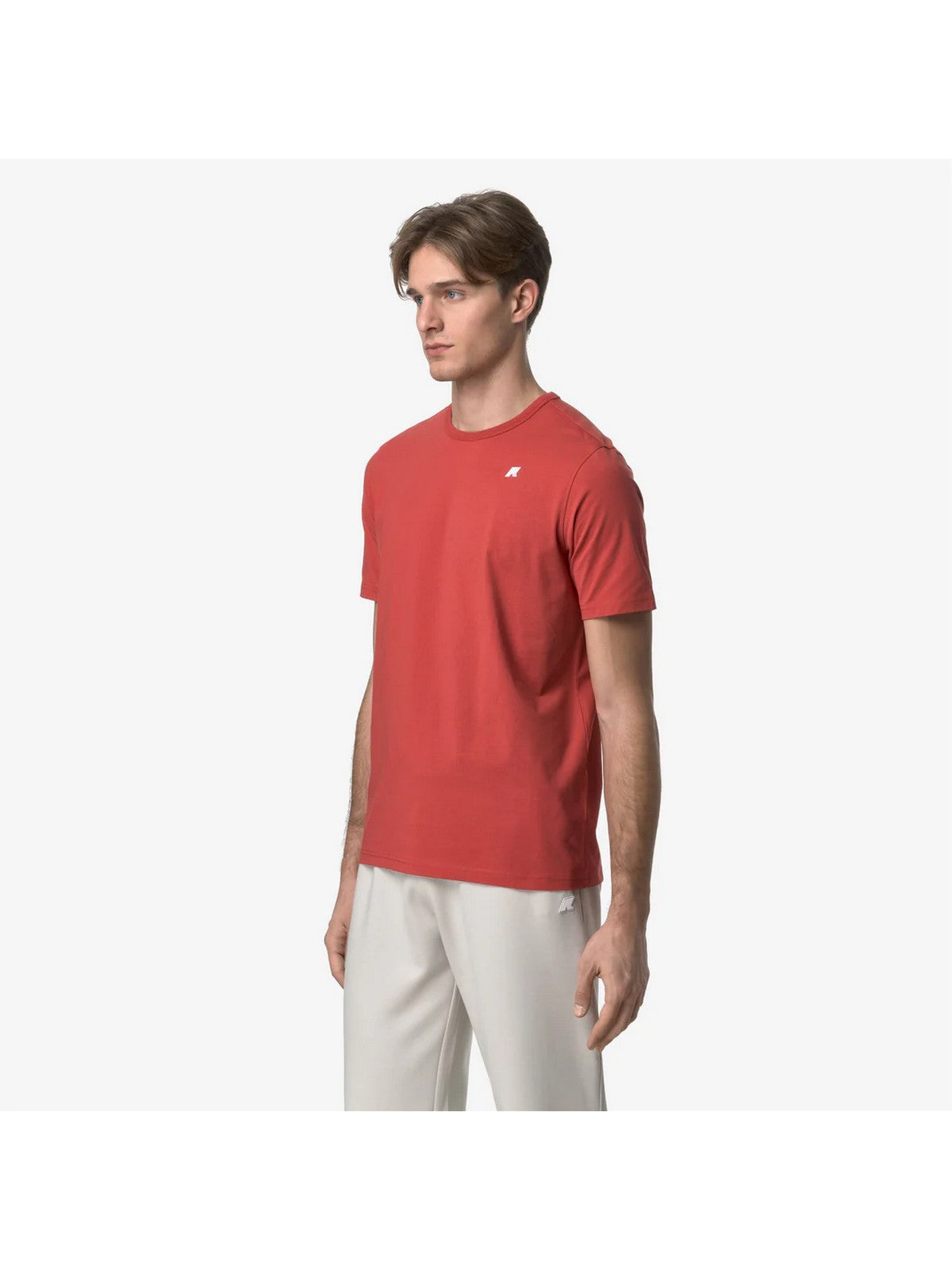K-WAY T-shirt Uomo ADAME LIGHT STRETCH JERSEY K71349W 703 Rosso gioboutiqueweb