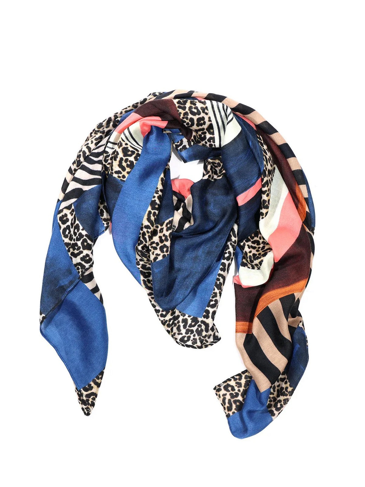 GUESS Foulard Donna Kefiah 130X130 AW9990 POL03 BLM Blu gioboutiqueweb