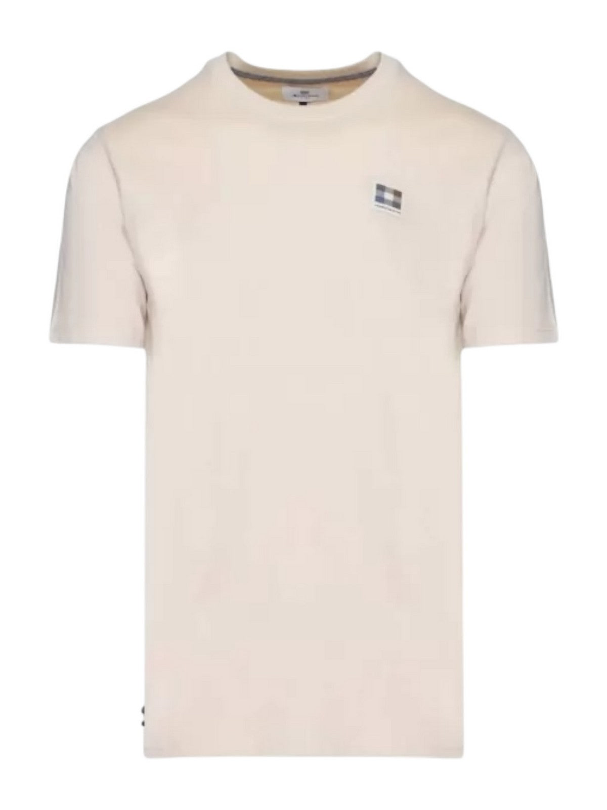 AQUASCUTUM T-shirt Uomo ACTIVE CLUB CHECK PATCH T-SHIRT AA-B004-TS011 BEIGE BEIGE