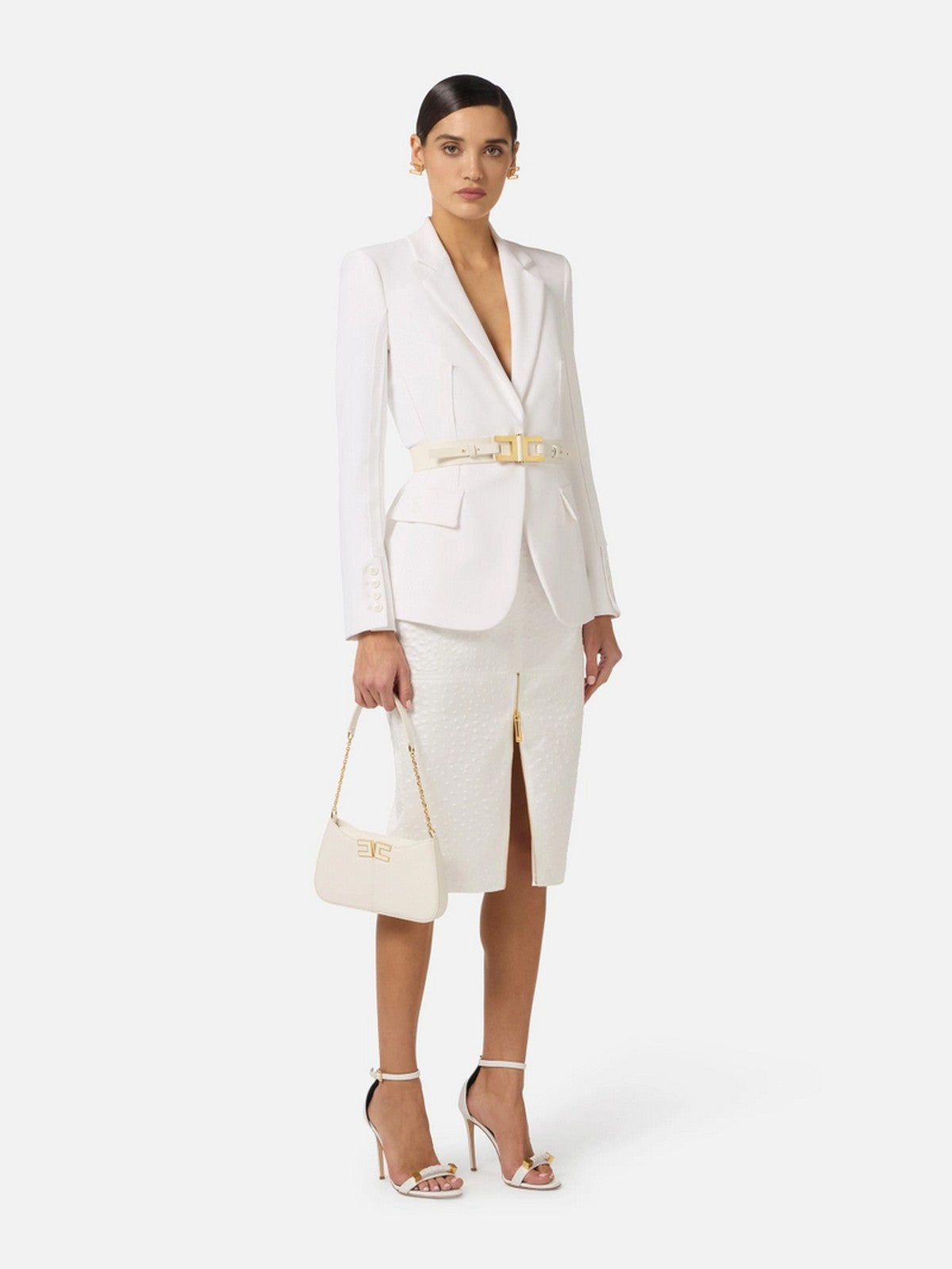 ELISABETTA FRANCHI Giacca Donna GI21661E2 360 Avorio