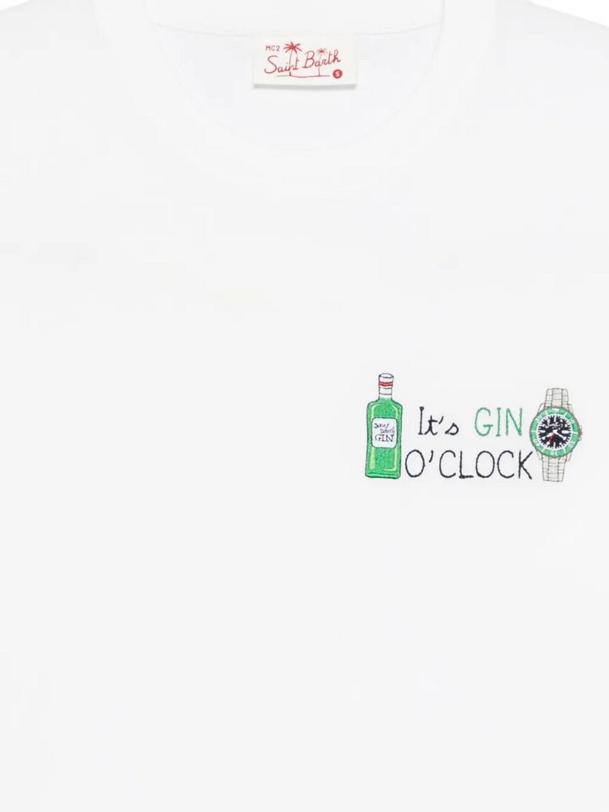 MC2 SAINT BARTH T-shirt Uomo PORTOFINO 04432L GIN CLOCK 01N EMB
