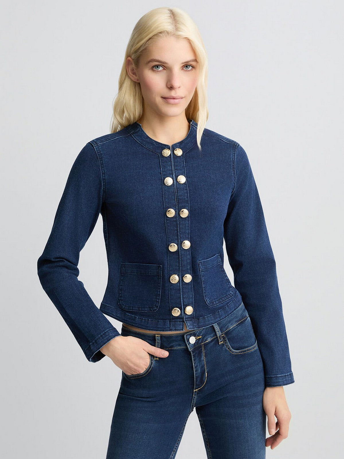 LIU JO BLUE DENIM Giacca Donna UA5085D4925 78816 Blu gioboutiqueweb