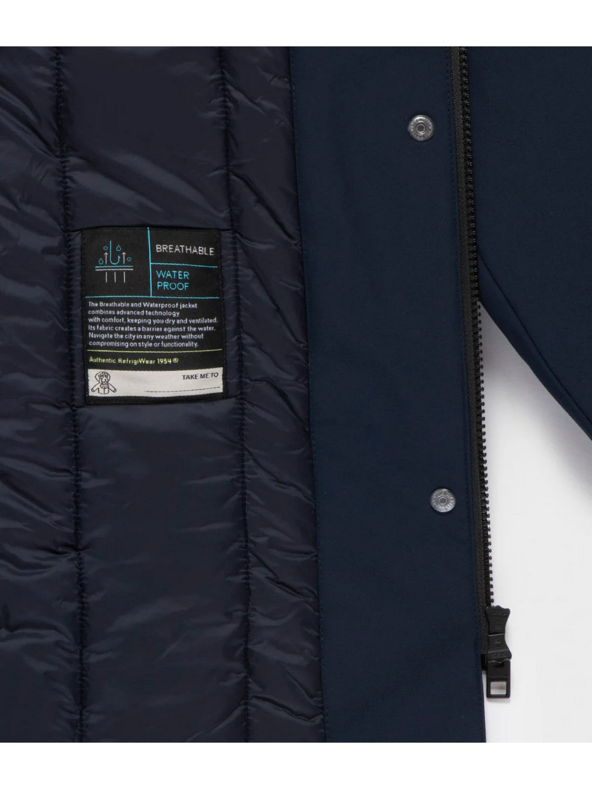 REFRIGIWEAR Piumino Donna LADY TECH/1 FUR JACKET W99108 XT3790 F03700 DARK BLUE