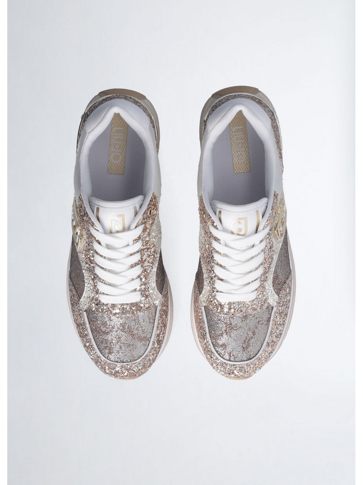 LIU JO Sneaker Donna LIU JO MAXI WONDER 73 BA5015TX007 00529 GLITTER GOLD gioboutiqueweb