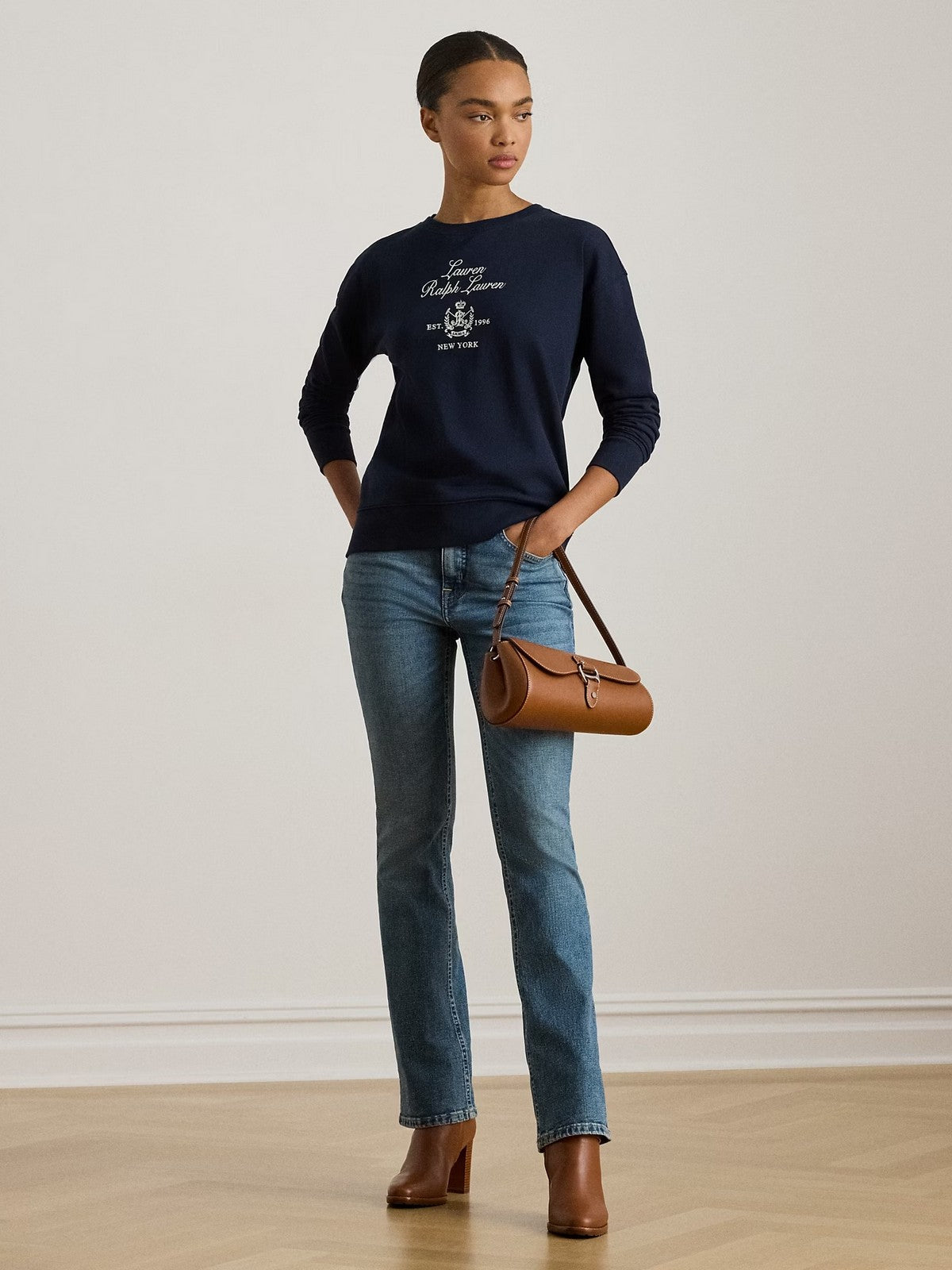 LAUREN RALPH LAUREN Felpa Donna KAPPY-LONG SLEEVE-SWEATSHIRT 200P03726 001 LAUREN NAVY
