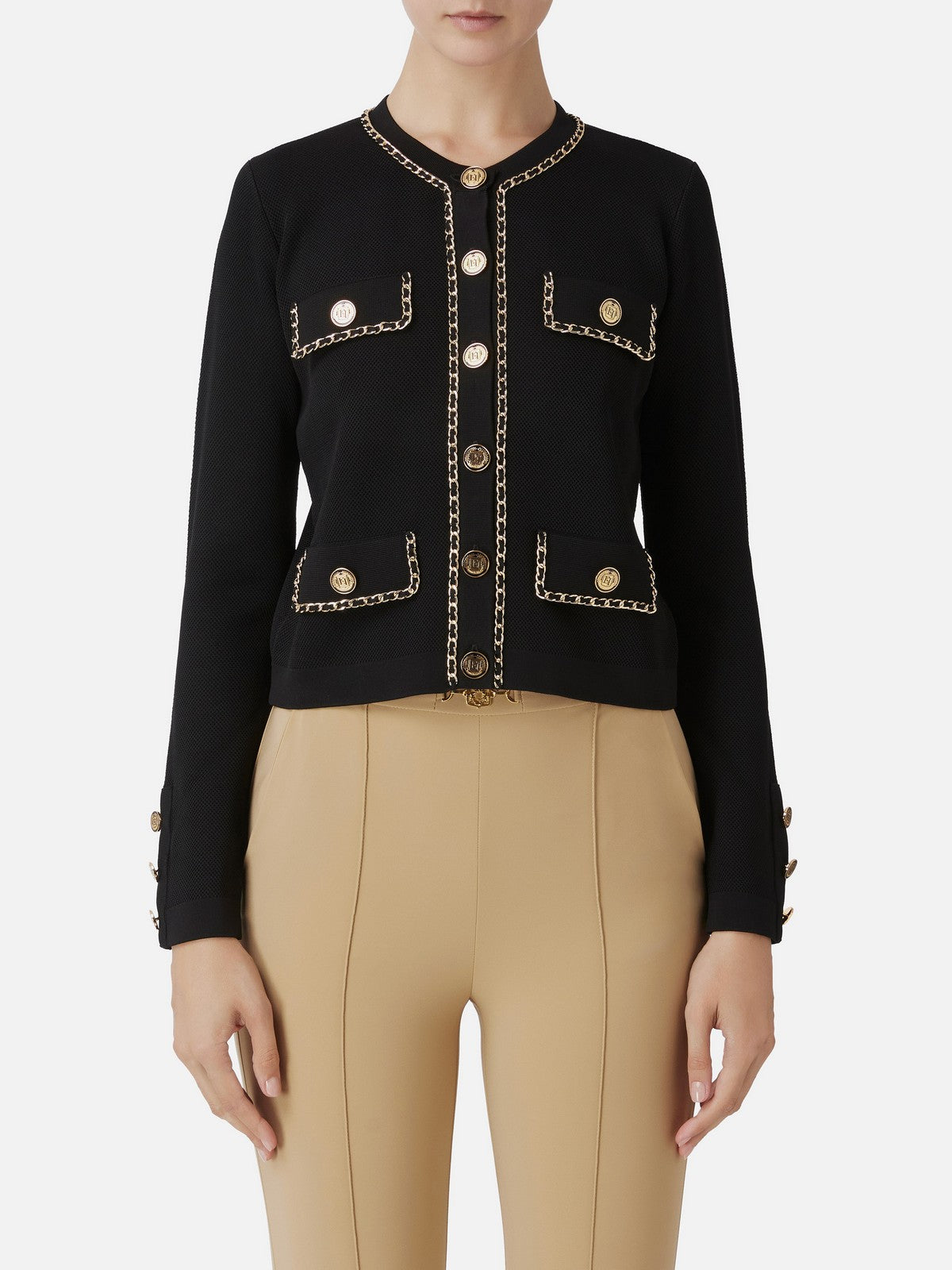 ELISABETTA FRANCHI Maglione Donna MK63B46E2 110 Nero gioboutiqueweb