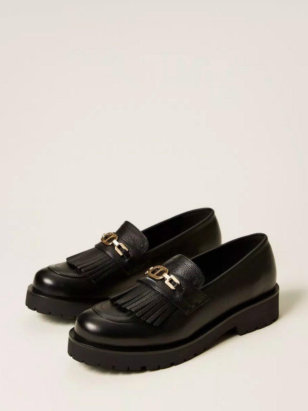 TWINSET Mocassino Donna CHAIN OVAL T 252TCP152 00006 Nero