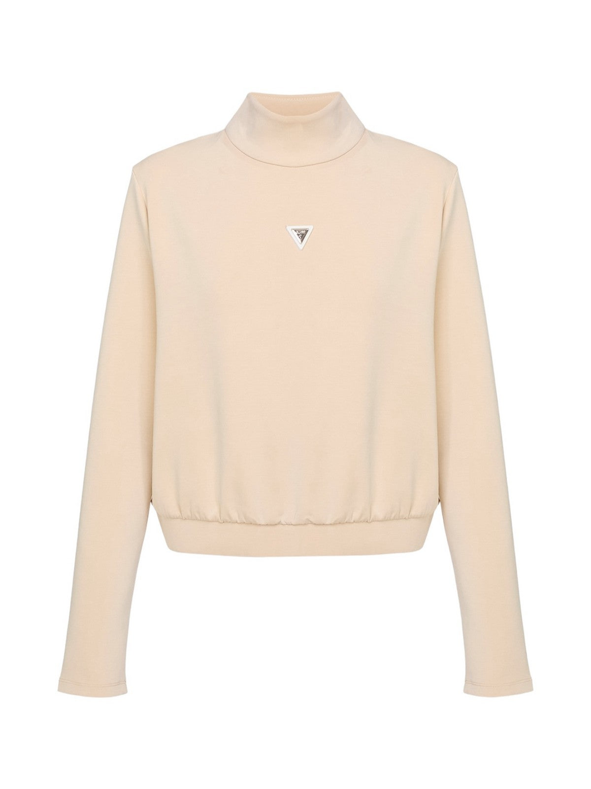 GUESS SPORT Felpa Donna OLYMPE HIGH NECK SWEATSHIRT V4YQ05 KCAY2 G1L9 Beige gioboutiqueweb