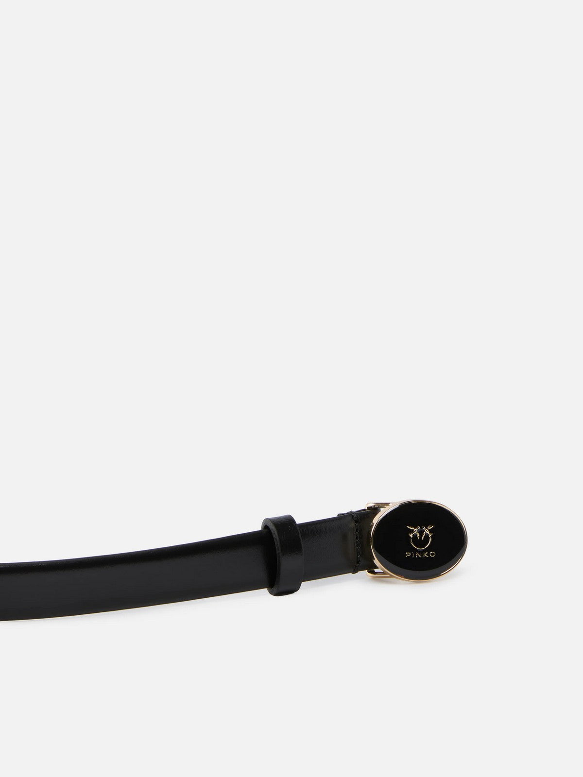 PINKO Cintura Donna ROUND ENAMEL H2 BELT.LOW VITEL 105466-A2QL Z99L NERO-LIGHT GOLD