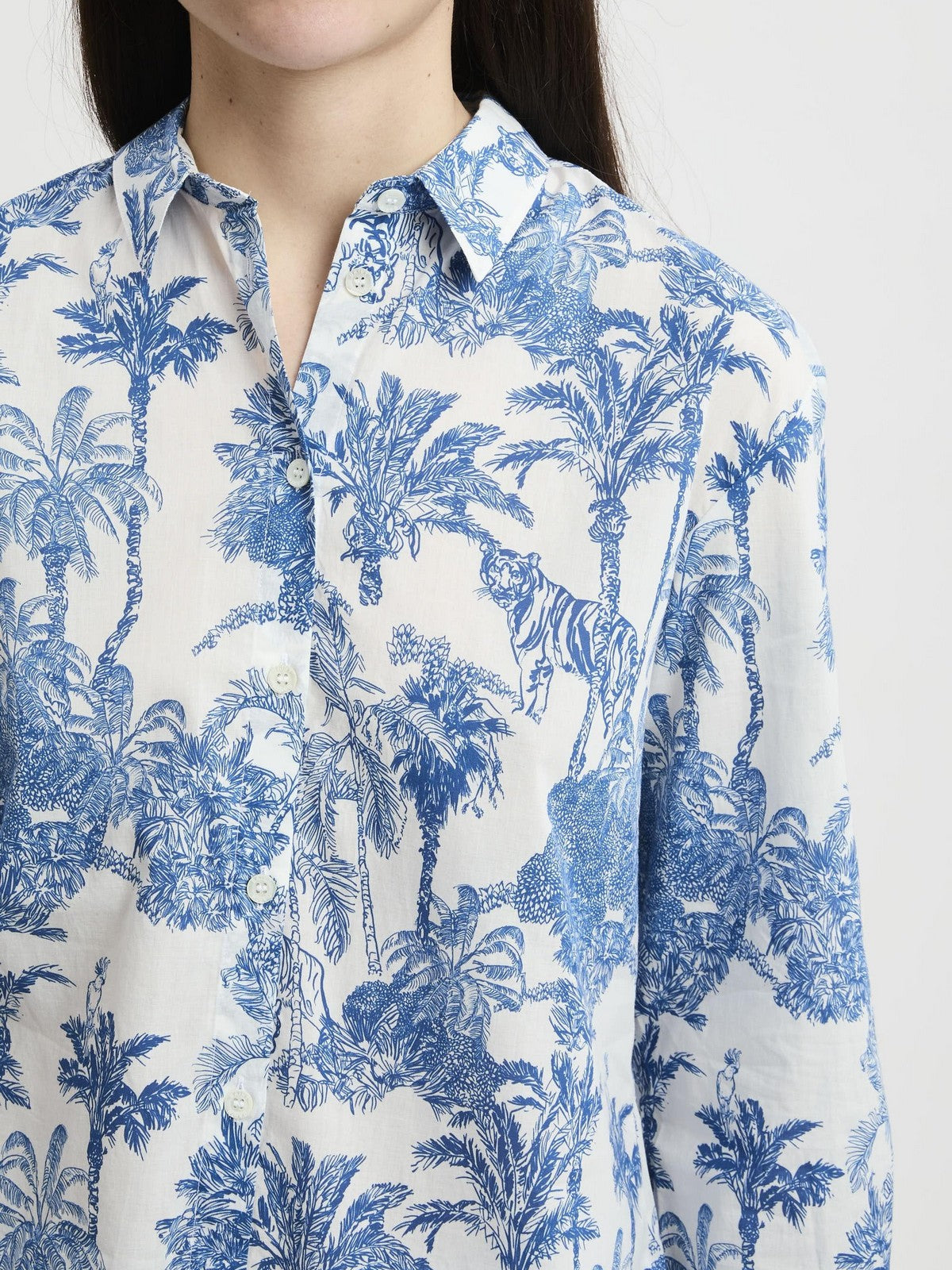 MC2 SAINT BARTH Camicia Donna BRIGITTE 01288L COTTON JUNGLE OCEANIA 01