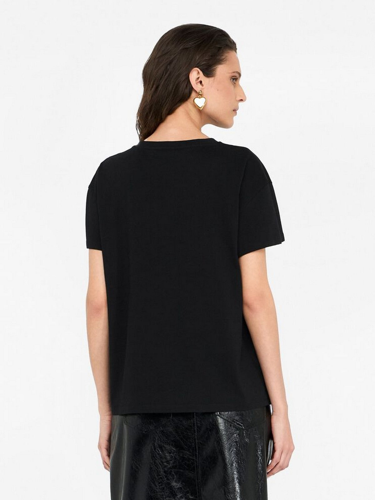 LIU JO WHITE T-shirt Donna MF5412JS923 P9142 Nero/penguin fashion