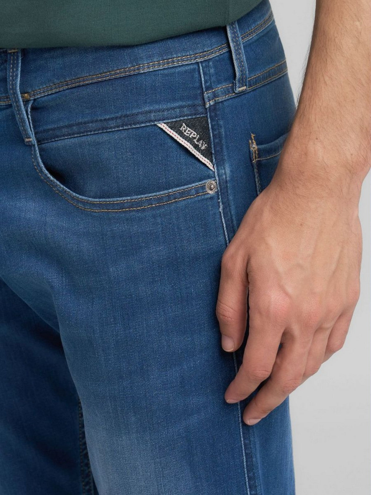 REPLAY Jeans Uomo ANBASS M91400041AC33 007 DARK BLUE