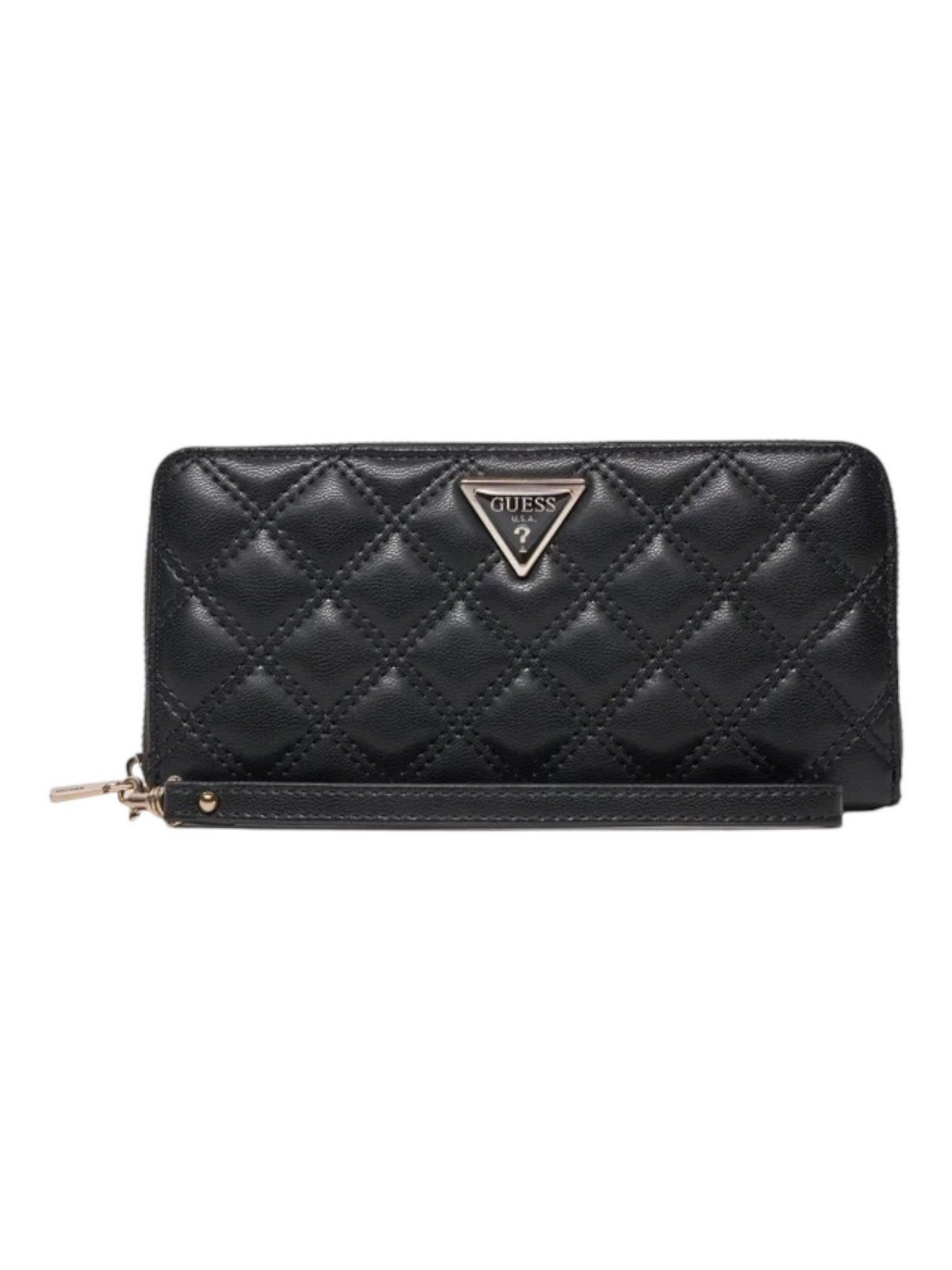 GUESS Portafoglio Donna GIULLY SLG LARGE ZIP AROUND SWQG87 48146 BLA Nero