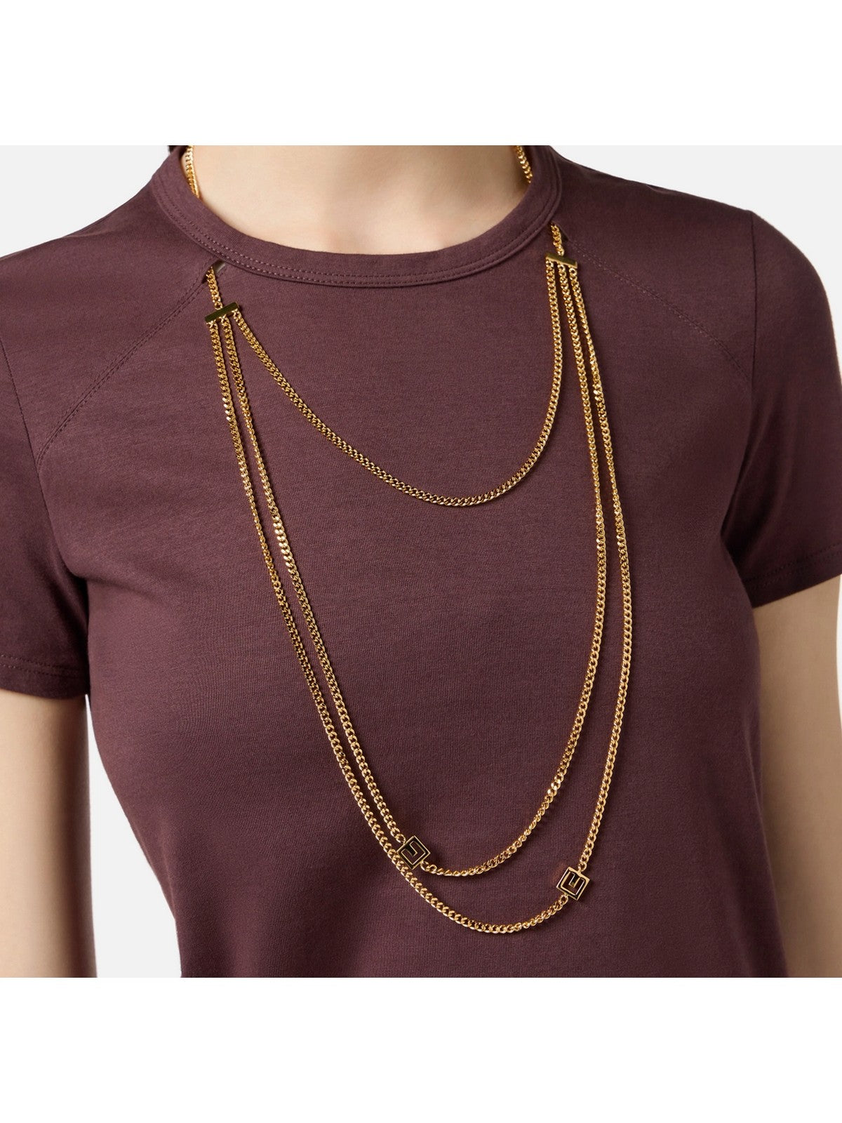 ELISABETTA FRANCHI T-shirt Donna MA00956E2 EA4 MERLOT gioboutiqueweb