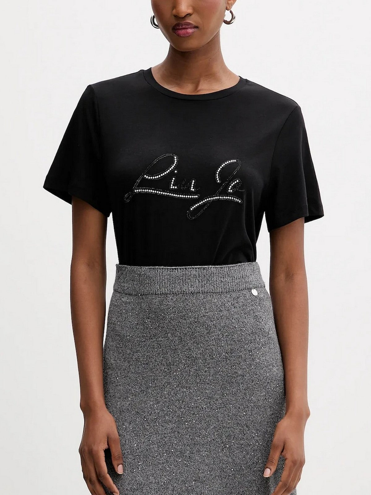 LIU JO WHITE T-shirt Donna MF5410JS923 W9415 NERO/LIUJO