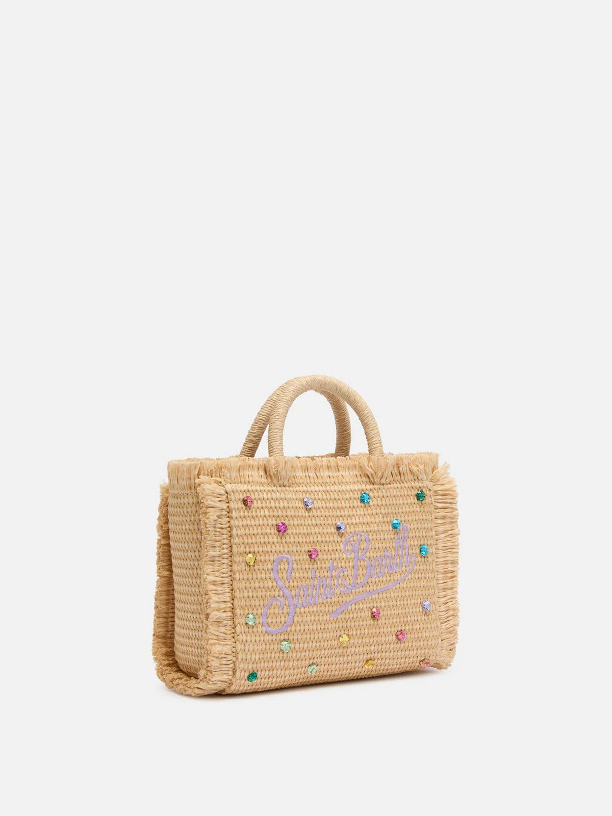 MC2 SAINT BARTH Borsa Donna VANITY MINI STRAW N 02748L STRASS MULTI 10 EMB