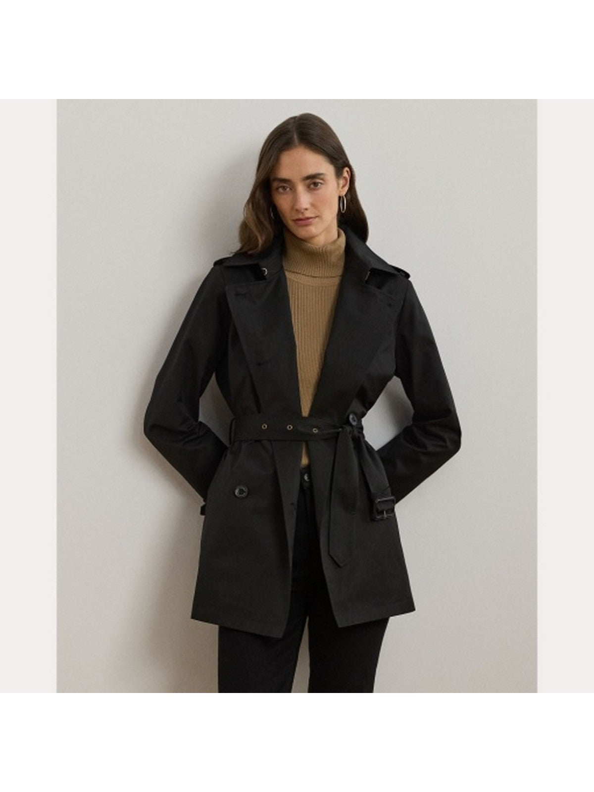 LAUREN RALPH LAUREN Trench Donna DB BLT TR30 297967126 001 Nero gioboutiqueweb
