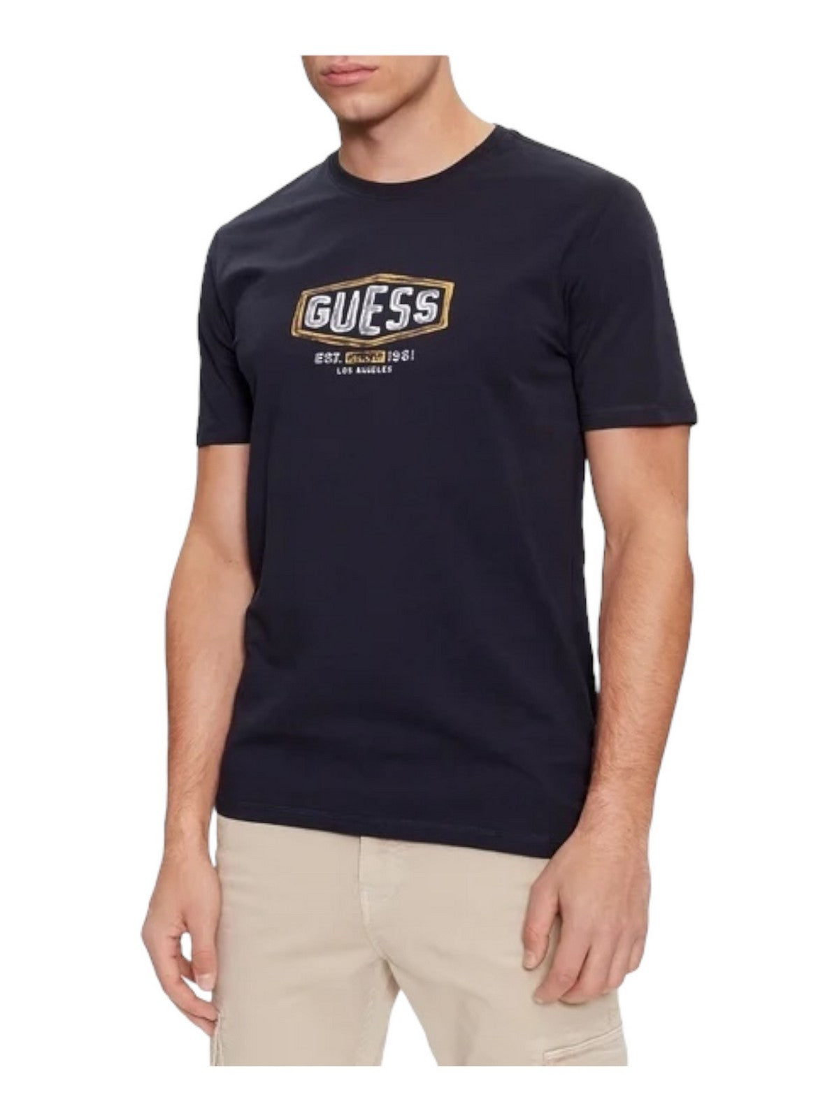 GUESS T-Shirt e Polo Uomo SS CN GUESS BOX CRAC M4RI33 J1314 G7V2 Blu gioboutiqueweb