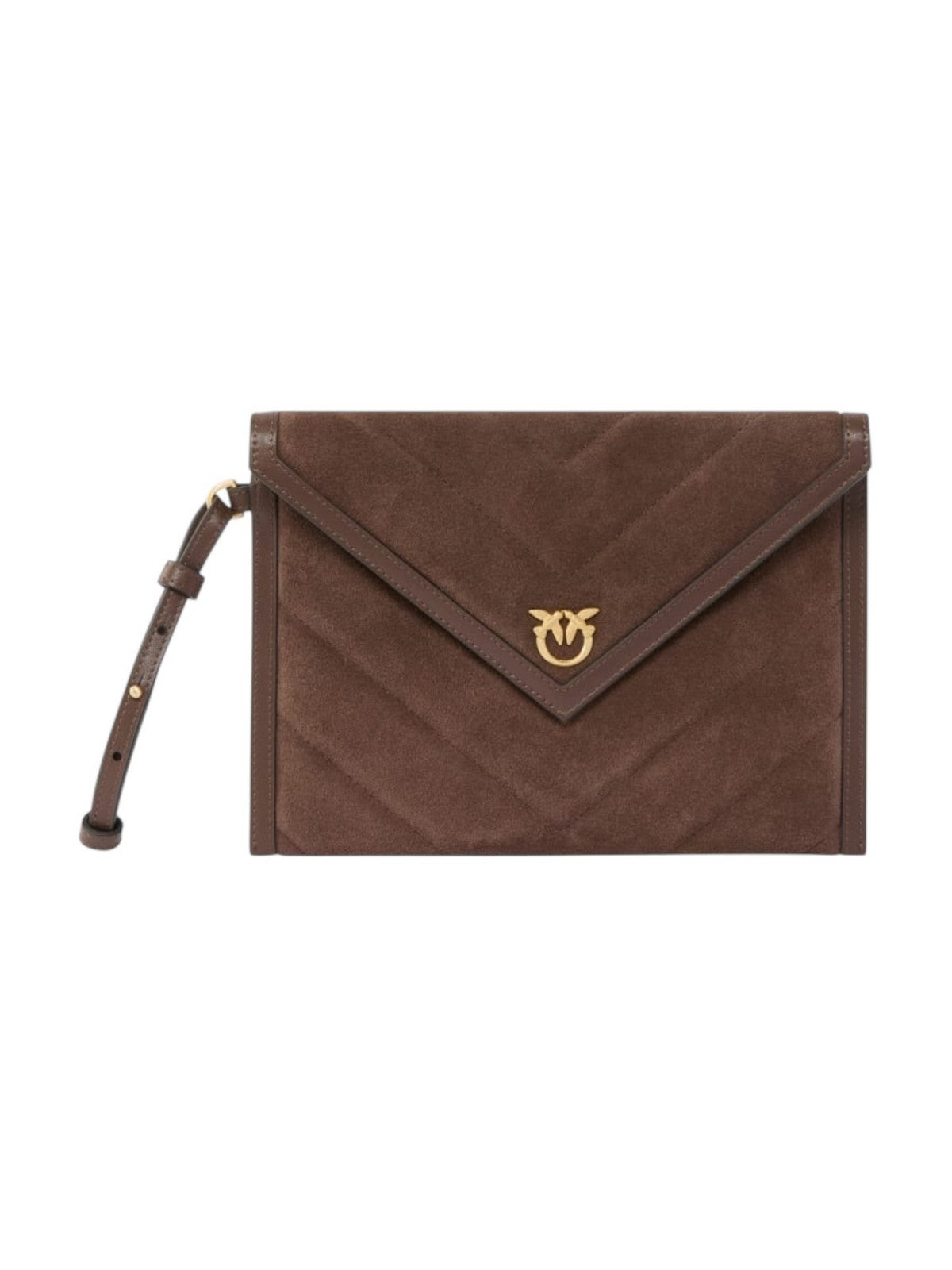 PINKO Pochette Donna FLAT PURSE HANDLE 104820-A2JH L74V MARRONE CASTANO MATT GOLD