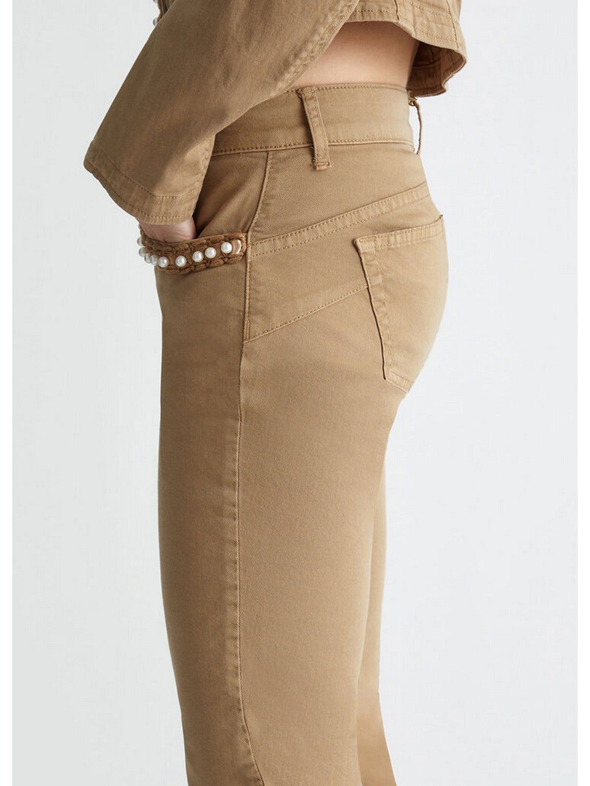 Liu Jo White Woman Pantalone M4277T3489 71022 Beige