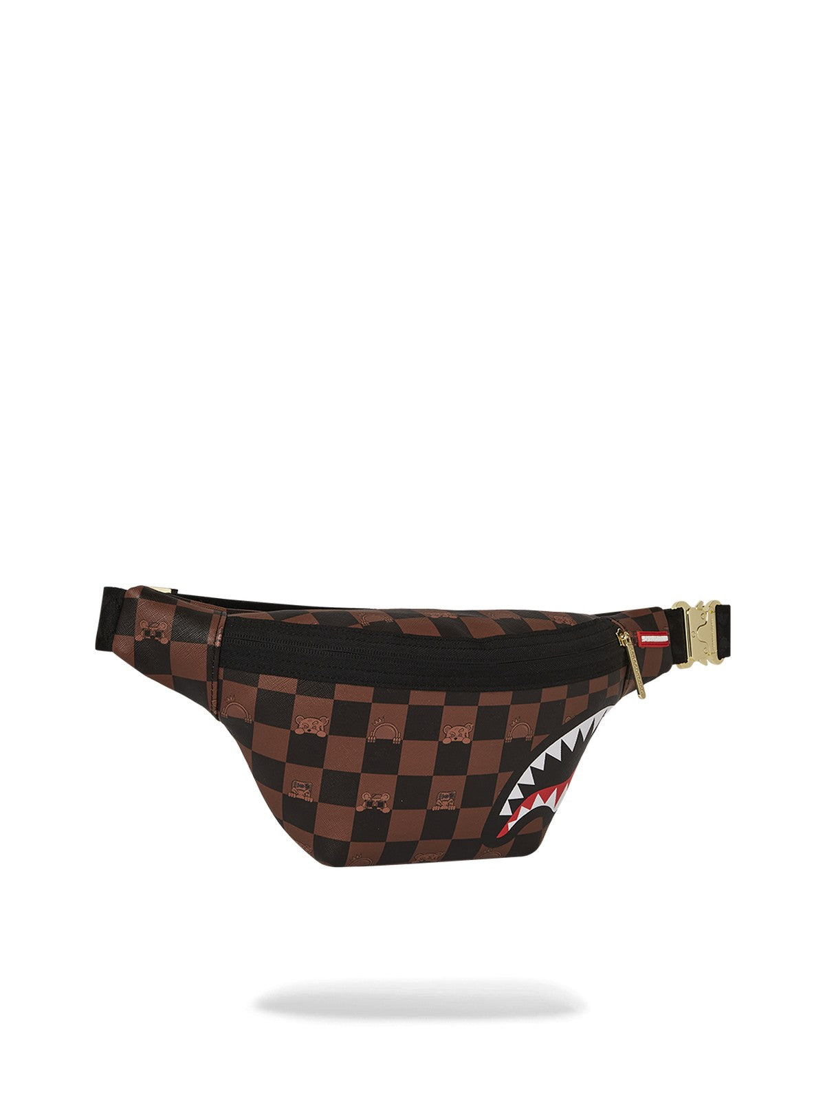 SPRAYGROUND Marsupio Uomo PEEKING CHARACTER CHECK CROSSBODY 910B7512NSZ Marrone gioboutiqueweb