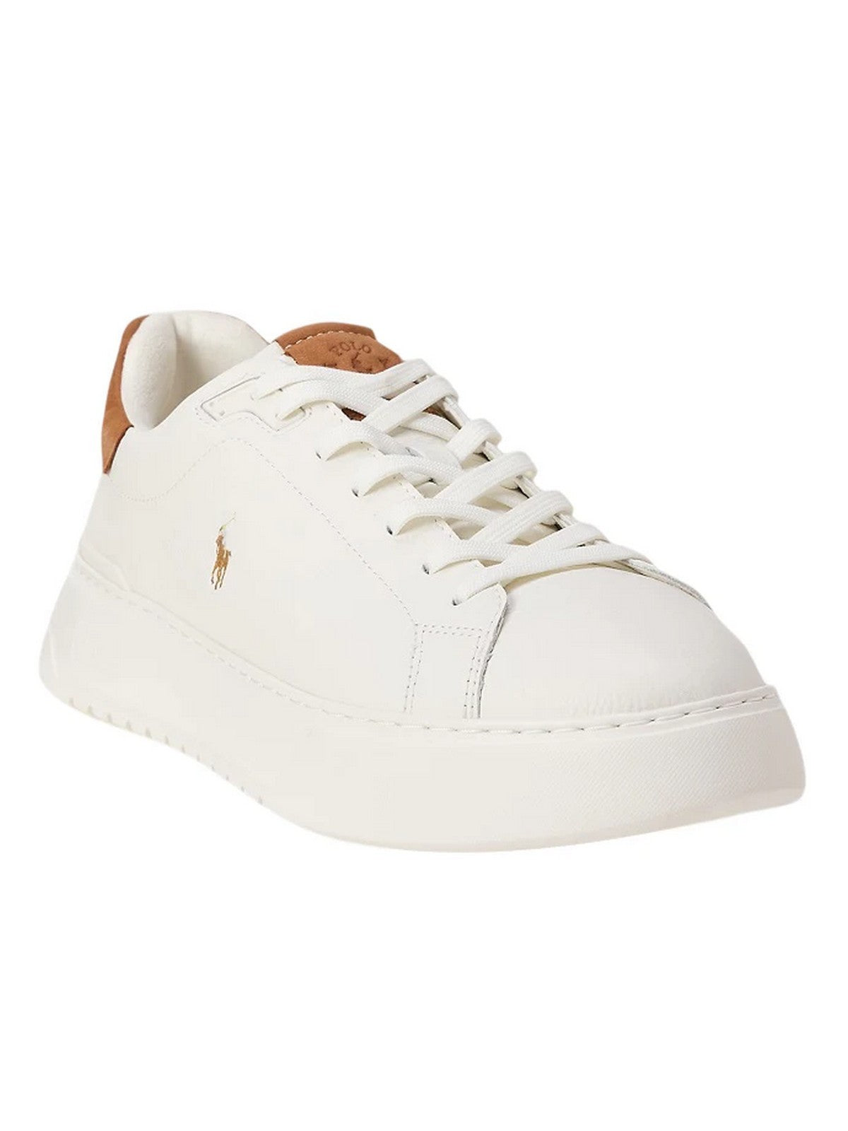 POLO RALPH LAUREN Sneaker Uomo 809P07170 001 OFF WHITE/TAN