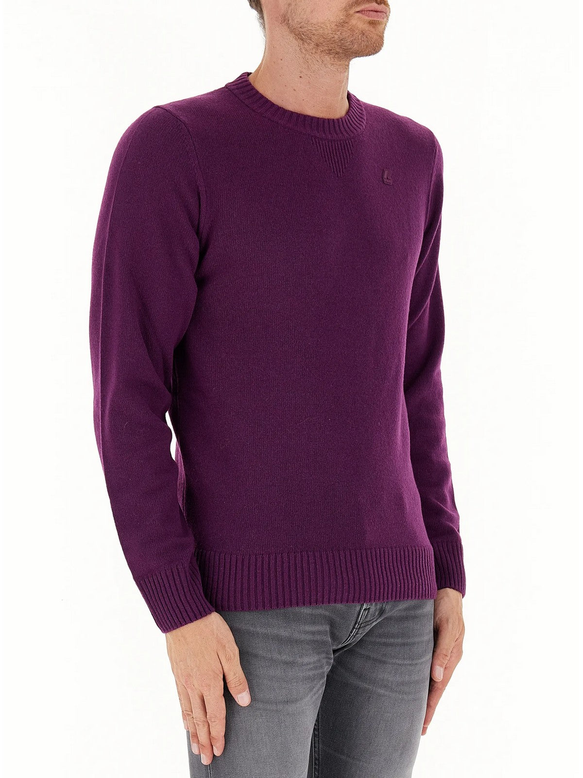 K-WAY Maglione Uomo Sebastien lambswool K2112PW XBZ Viola gioboutiqueweb