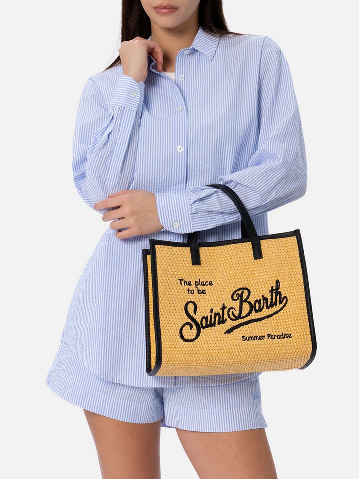 MC2 SAINT BARTH Borsa Donna VIVIAN MID STRAW 03251H Beige gioboutiqueweb